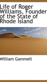 life of roger williams founder of the state of rhode island_cover