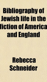 bibliography of jewish life in the fiction of america and england_cover