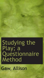 studying the play a questionnaire method_cover