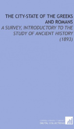the city state of the greeks and romans a survey introductory to the study of_cover