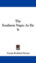 the southern negro as he is_cover