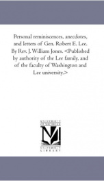 personal reminiscences anecdotes and letters of gen robert e lee_cover