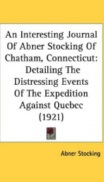 An interesting journal of Abner Stocking of Chatham, Connecticut_cover
