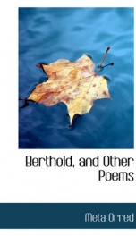 berthold and other poems_cover