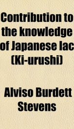 contribution to the knowledge of japanese lac ki urushi_cover