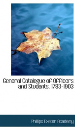 general catalogue of officers and students 1783 1903_cover