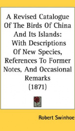 a revised catalogue of the birds of china and its islands with descriptions of_cover