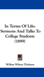 in terms of life sermons and talks to college students_cover