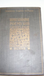 representative poems of robert burns with carlyles essay on burns_cover