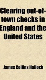 clearing out of town checks in england and the united states_cover