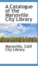a catalogue of the marysville city library_cover