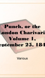 Punch, or the London Charivari, Volume 1, September 25, 1841_cover