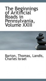 the beginnings of aritificial roads in pennsylvania_cover