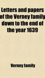 letters and papers of the verney family down to the end of the year 1639_cover