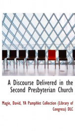 a discourse delivered in the second presbyterian church_cover