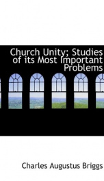 church unity studies of its most important problems_cover