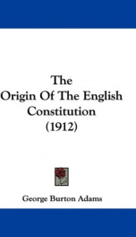 the origin of the english constitution_cover