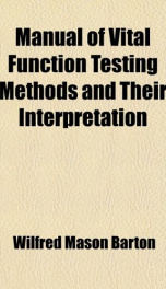 manual of vital function testing methods and their interpretation_cover