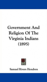 government and religion of the virginia indians_cover