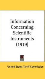 information concerning scientific instruments_cover