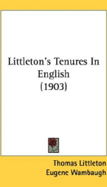 littletons tenures in english_cover