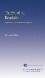 The Eve of the Revolution; a chronicle of the breach with England_cover