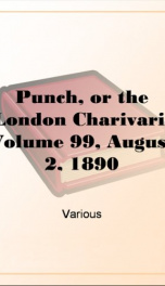 Punch, or the London Charivari, Volume 99, August 2, 1890_cover