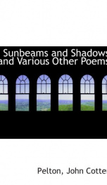 sunbeams and shadows and various other poems_cover