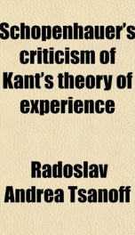 schopenhauers criticism of kants theory of experience_cover