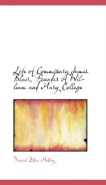 life of commissary james blair founder of william and mary college_cover