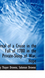 journal of a cruise in the fall of 1780 in the private sloop of war hope_cover