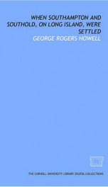 when southampton and southold on long island were settled_cover
