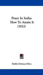 peace in india how to attain it_cover