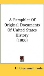a pamphlet of original documents of united states history_cover