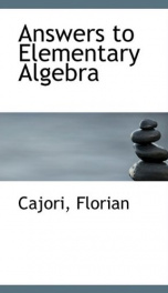 answers to elementary algebra_cover