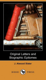 Original Letters and Biographic Epitomes_cover