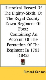 historical record of the eighty sixth or the royal county down regiment of foot_cover