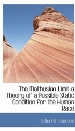 the malthusian limit a theory of a possible static condition for the human race_cover