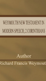 Weymouth New Testament in Modern Speech, 2 Corinthians_cover