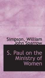 s paul on the ministry of women_cover