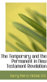 the temporary and the permanent in new testament revelation_cover