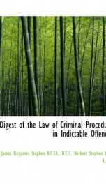 a digest of the law of criminal procedure in indictable offences_cover