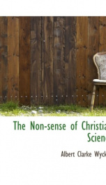 the non sense of christian science_cover