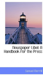 newspaper libel a handbook for the press_cover