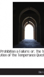 prohibition a failure or the true solution of the temperance question_cover