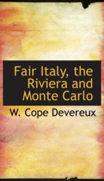 Fair Italy, the Riviera and Monte Carlo_cover