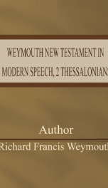 Weymouth New Testament in Modern Speech, 2 Thessalonians_cover