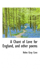 a chant of love for england and other poems_cover
