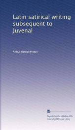 latin satirical writing subsequent to juvenal_cover
