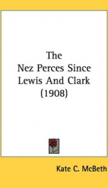 the nez perces since lewis and clark_cover